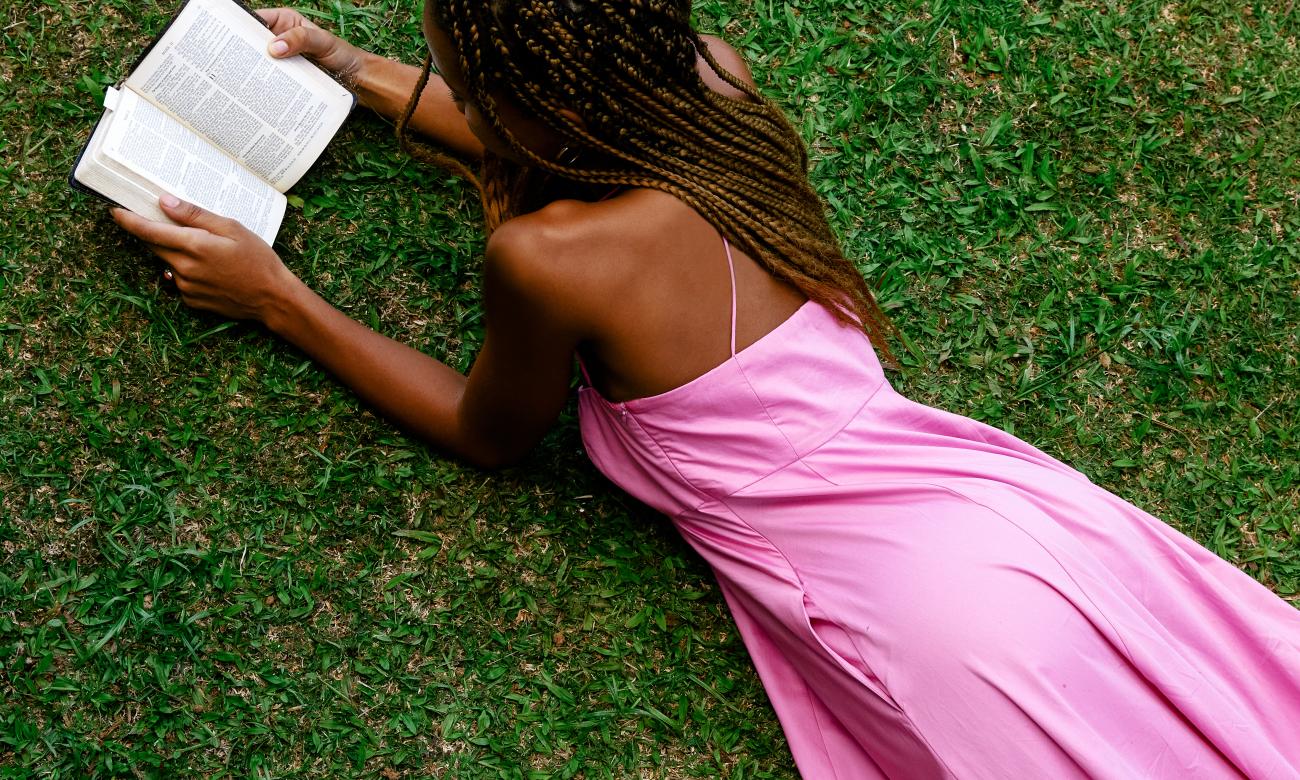 girl reading a book